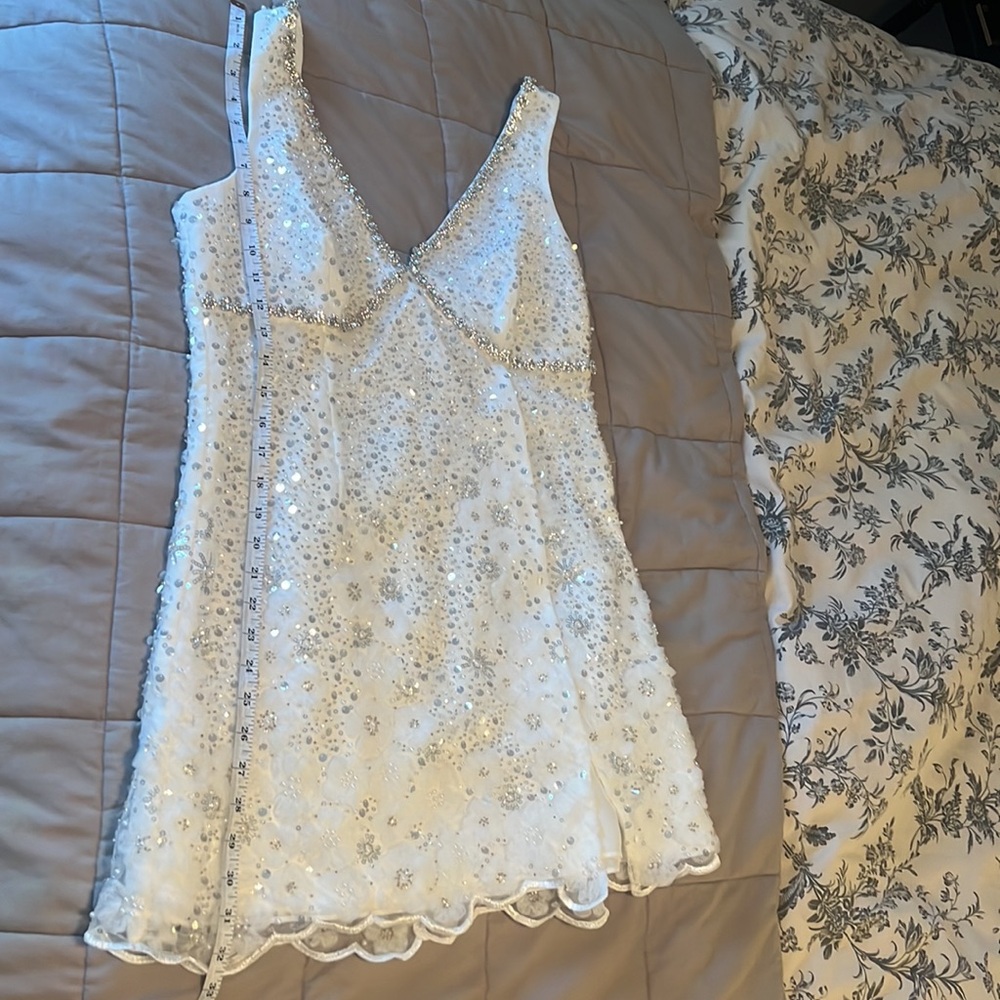 Self-Portrait White Mini Dress - Picture 7 of 11